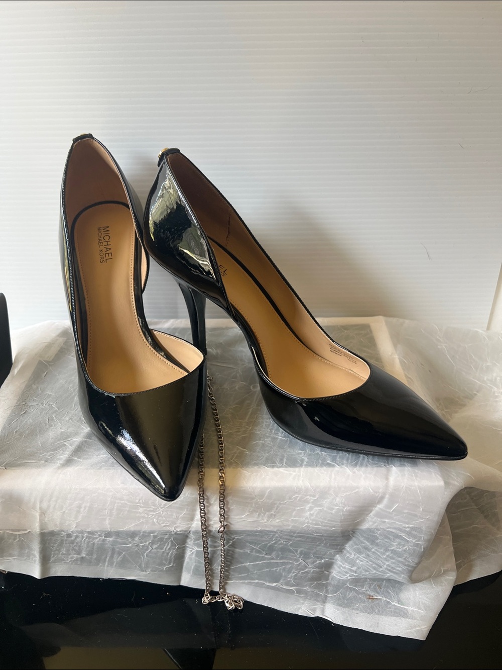 Michael Kors Black Patent Pointed Toe Stiletto Pumps